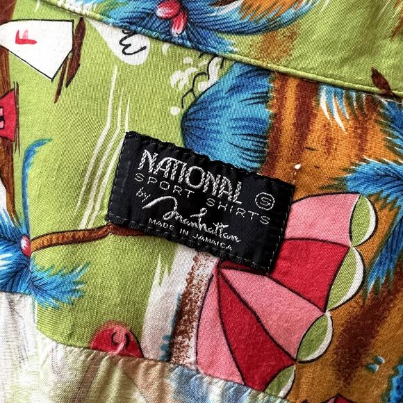 Vintage National Sport Shirts by Manhattan Jamaica Pattern Tropical Shirt - Picture 4 of 6